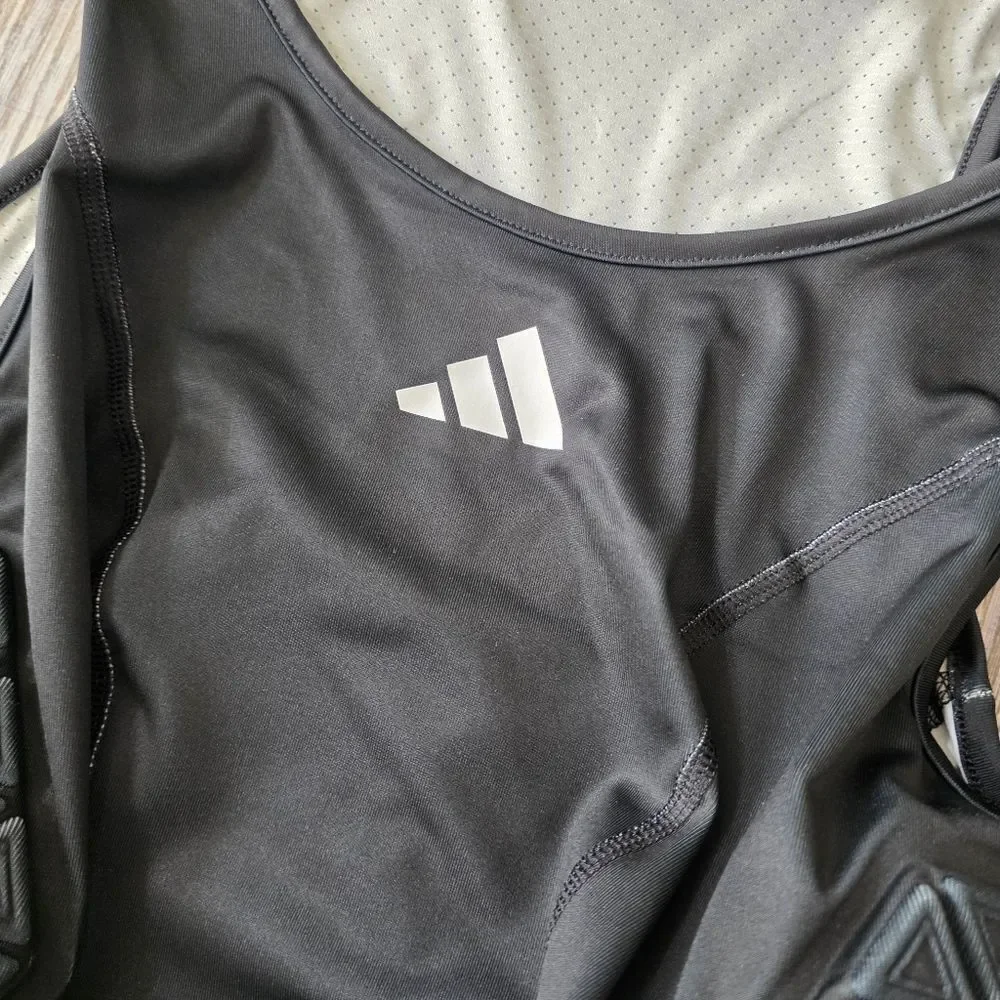 Adidas Padded Tank Men's XL Black White Basketball Football Protective Top New